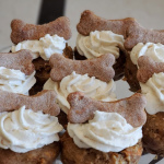 pupcakes with peanut butter frosting